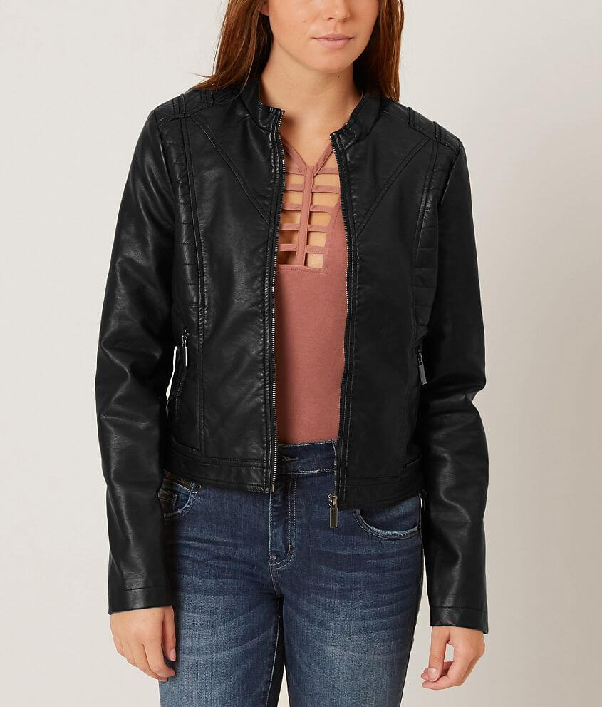 Daytrip Faux Leather Jacket front view