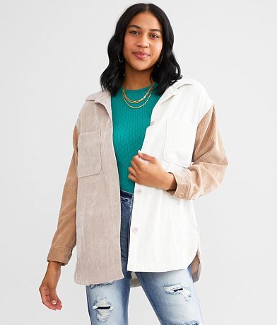 Stoosh Corduroy Colorblock Shacket FULL_RIGHT_SIDE