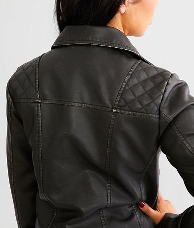 BKE Faux Leather Hooded Jacket MISC_DETAIL_1