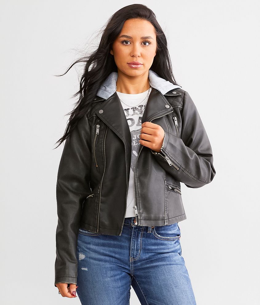 Women's Faux Leather Jackets & Coats