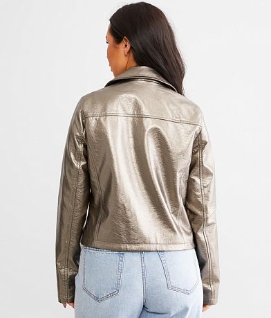 Willow &amp; Root Metallic Moto Jacket BACK