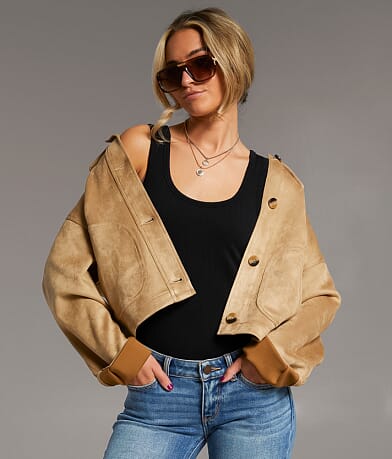 BKE Faux Suede Jacket front view