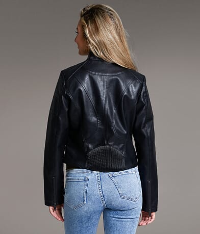 Faux Leather Moto Jacket thumbnail 4