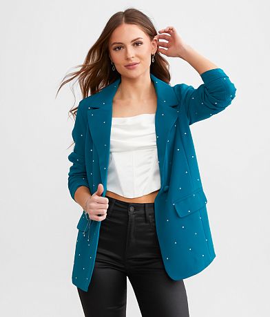 Willow & Root Rhinestone Blazer front view