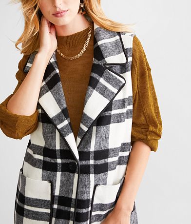 BKE Plaid Tunic Vest misc detail 1 view