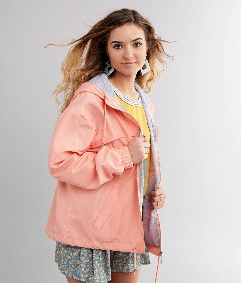 Daytrip Hooded Windbreaker Jacket - Women's Coats/Jackets in Peach ...