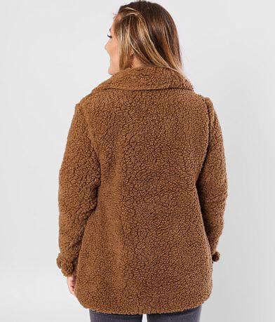 1 Sunset Lane Fuzzy Sherpa Jacket back view
