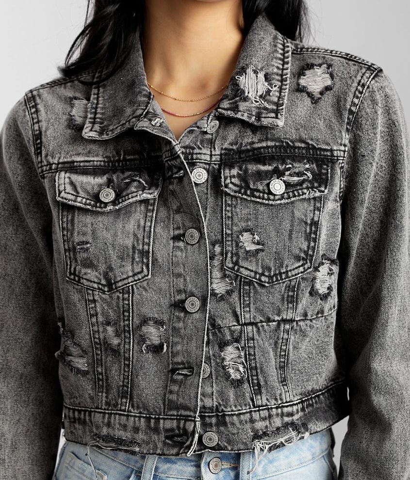 Vintage Charm Acid Washed Denim Jacket