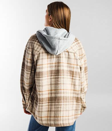Ashley Plaid Hooded Jacket BACK