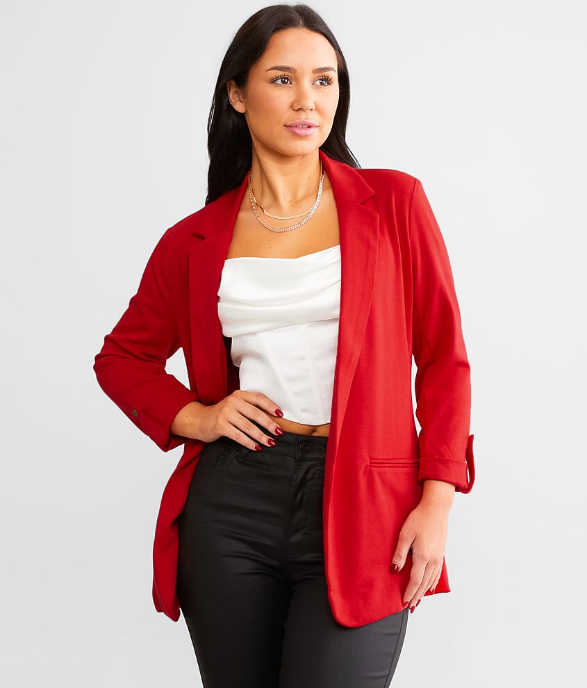 Women's ponte hot sale knit blazer