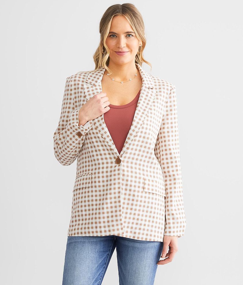 Stoosh Gingham Blazer front view