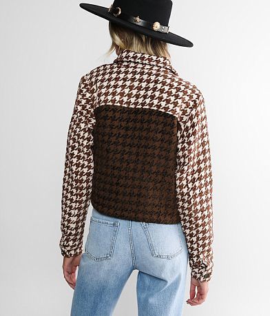 Gilded Intent Houndstooth Cropped Jacket BACK