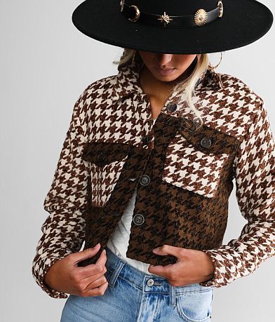 Gilded Intent Houndstooth Cropped Jacket MISC_DETAIL_1