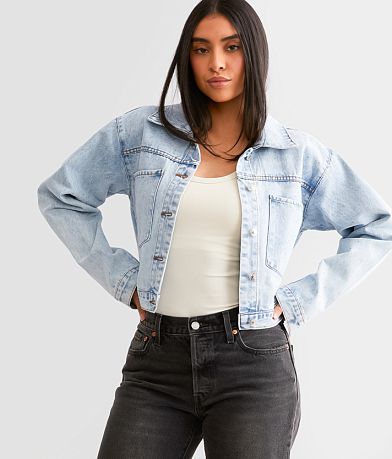 Ashley Rhinestone Denim Jacket front view