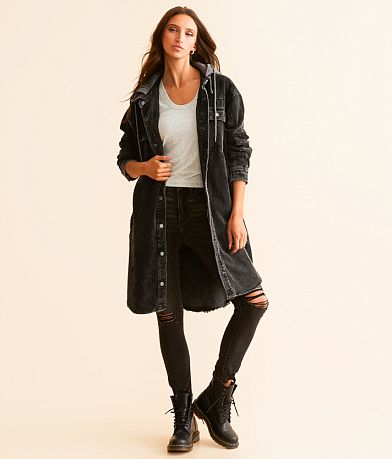 Stoosh Hooded Corduroy Tunic Shacket FULL_LEFT_SIDE