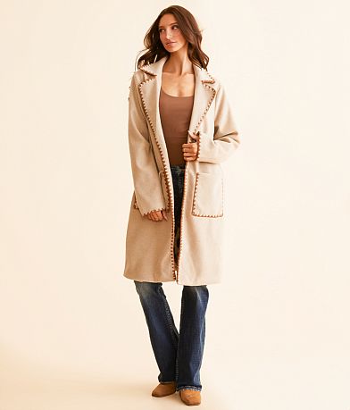 Stoosh Whipstitch Trench Coat front view
