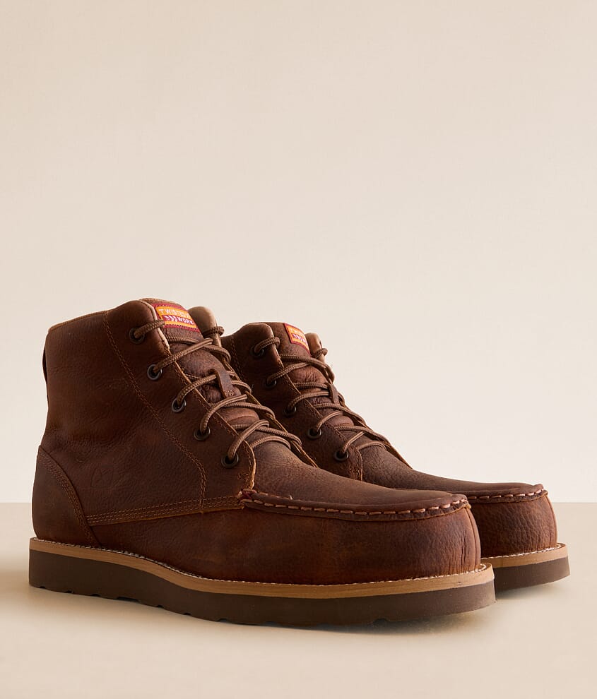 Work Wedge Sole Leather Boot