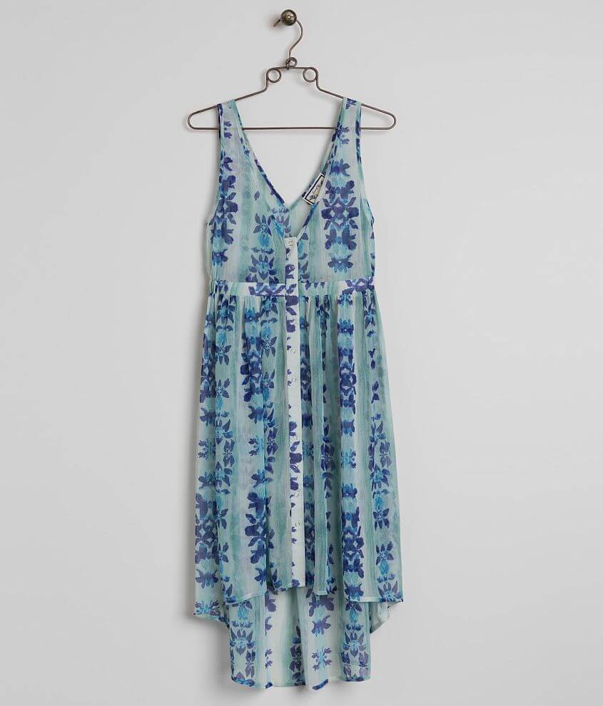 Two of Us Floral Vest Women's Vests in Blue Buckle