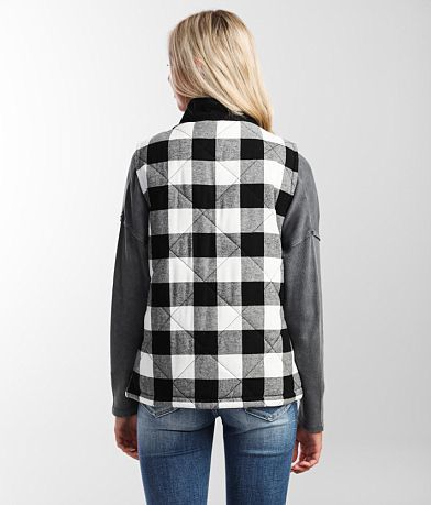 BKE Buffalo Plaid Vest BACK