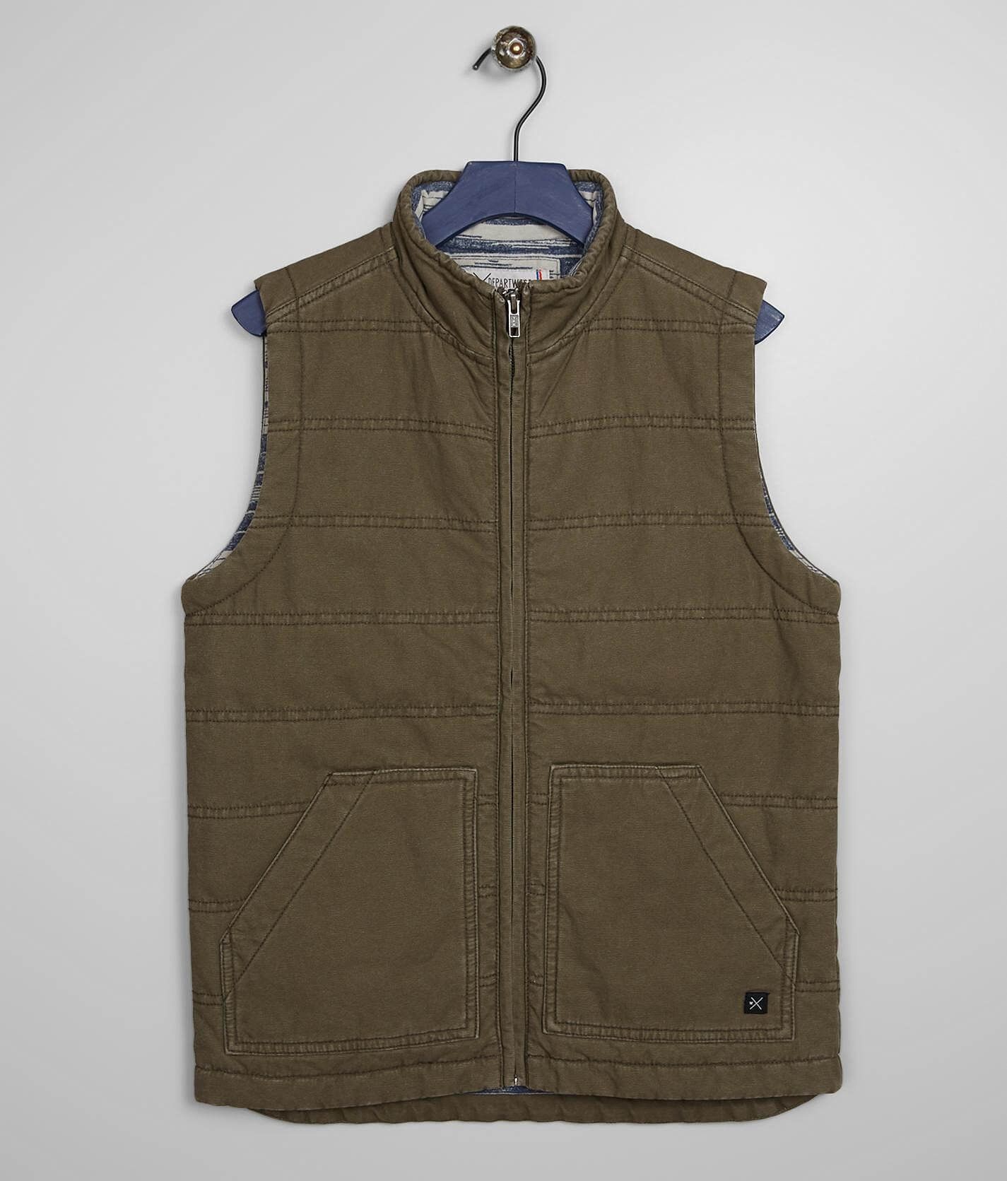 green canvas vest