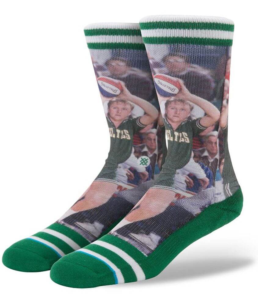 Larry Bird Boston Celtics Stance Men's NBA Socks S