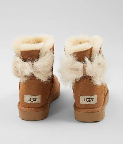 UGG&#174; Fluff Bow Leather Mini Boot MISC_DETAIL_2