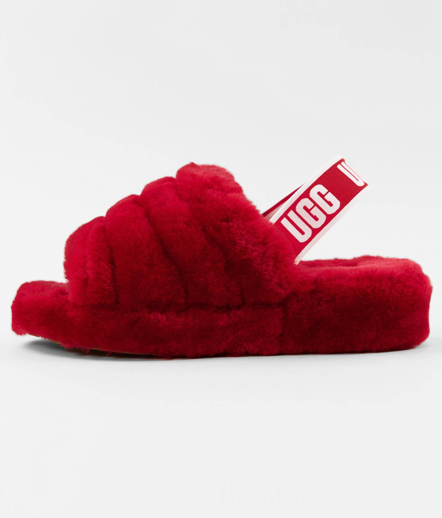 ugg fluff yeah slide red womens