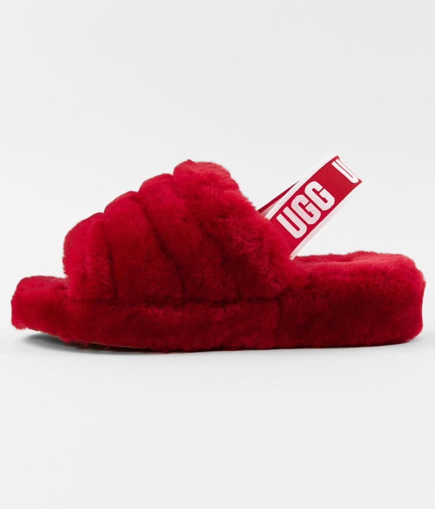 UGG® Fluff Yeah Slide - Women's Shoes in Red Ribbon | Buckle