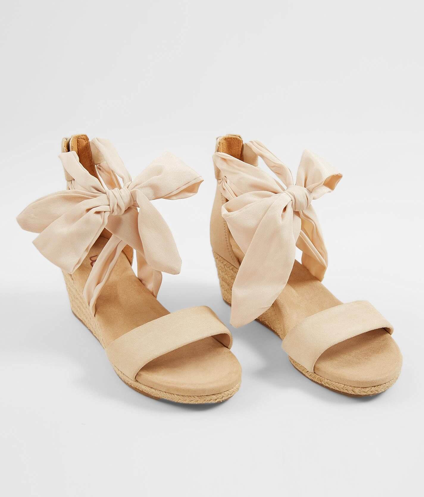 Trina ankle store tie wedge sandal