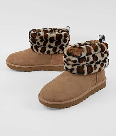 UGG&#174; Fluff Mini Quilted Suede Ankle Boot MISC_DETAIL_1