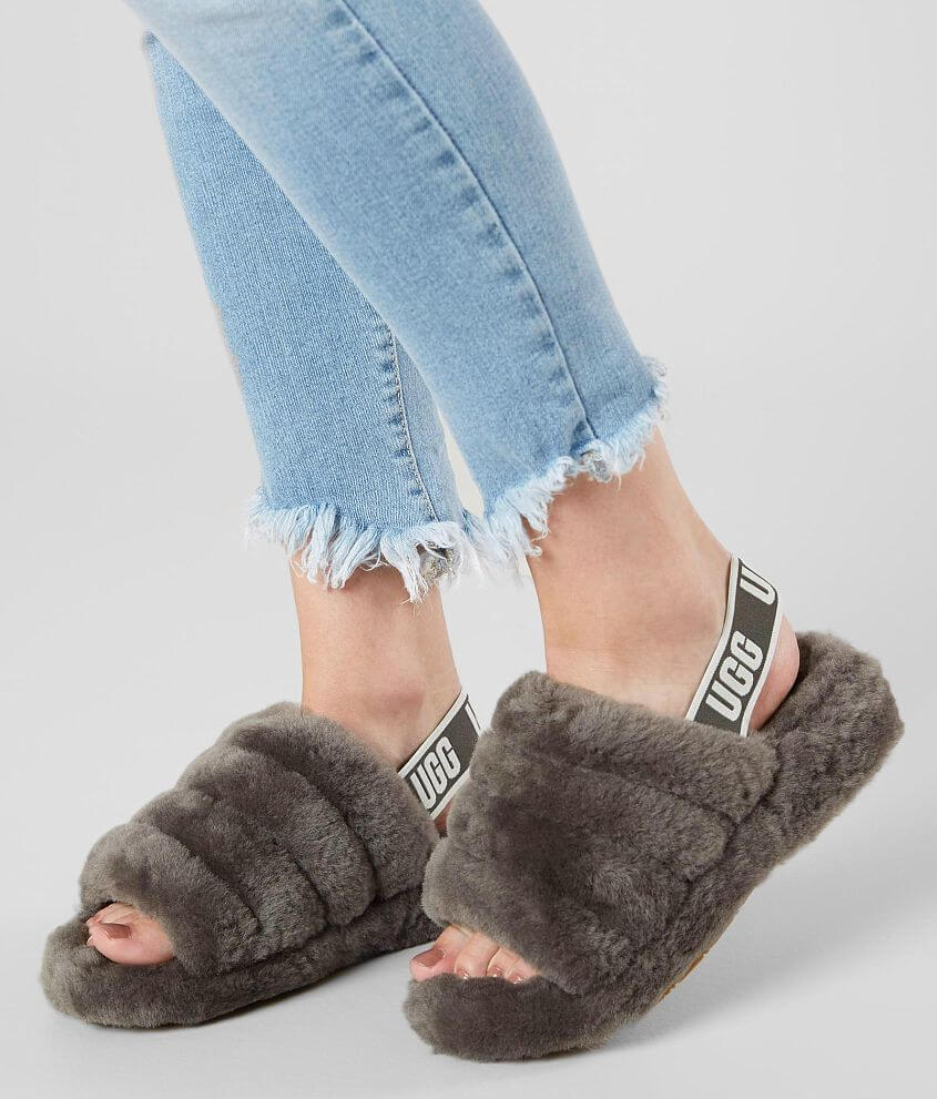 UGG® Fluff Yeah Slide - Women's Shoes in Charcoal | Buckle