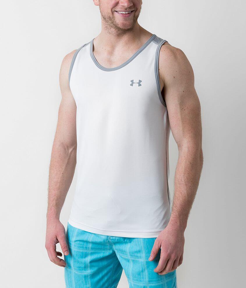 Under Armour® Tech Tank Top - Men's Tank Tops in White Halo Gray | Buckle, image size:845x990