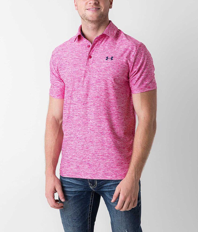 Men's under armour pink polo online