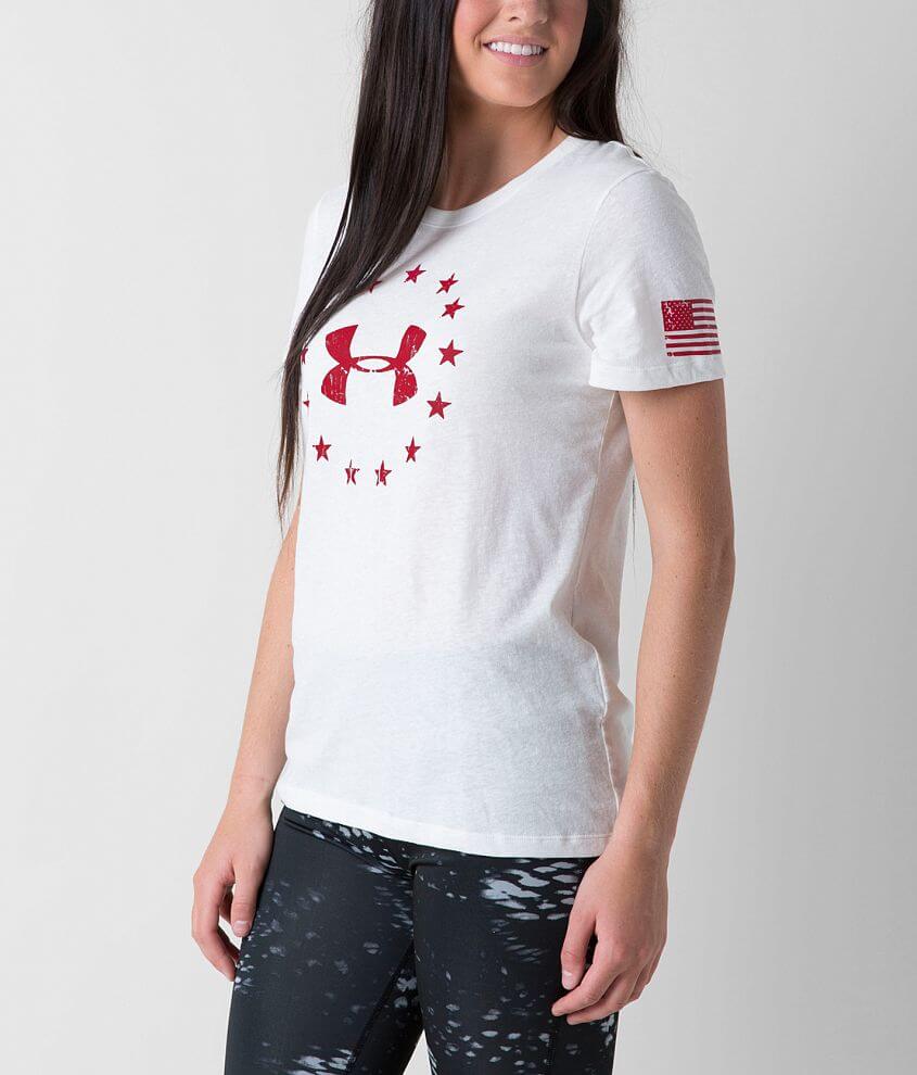 Under Armour Ladies Freedom Logo T-Shirt (white)