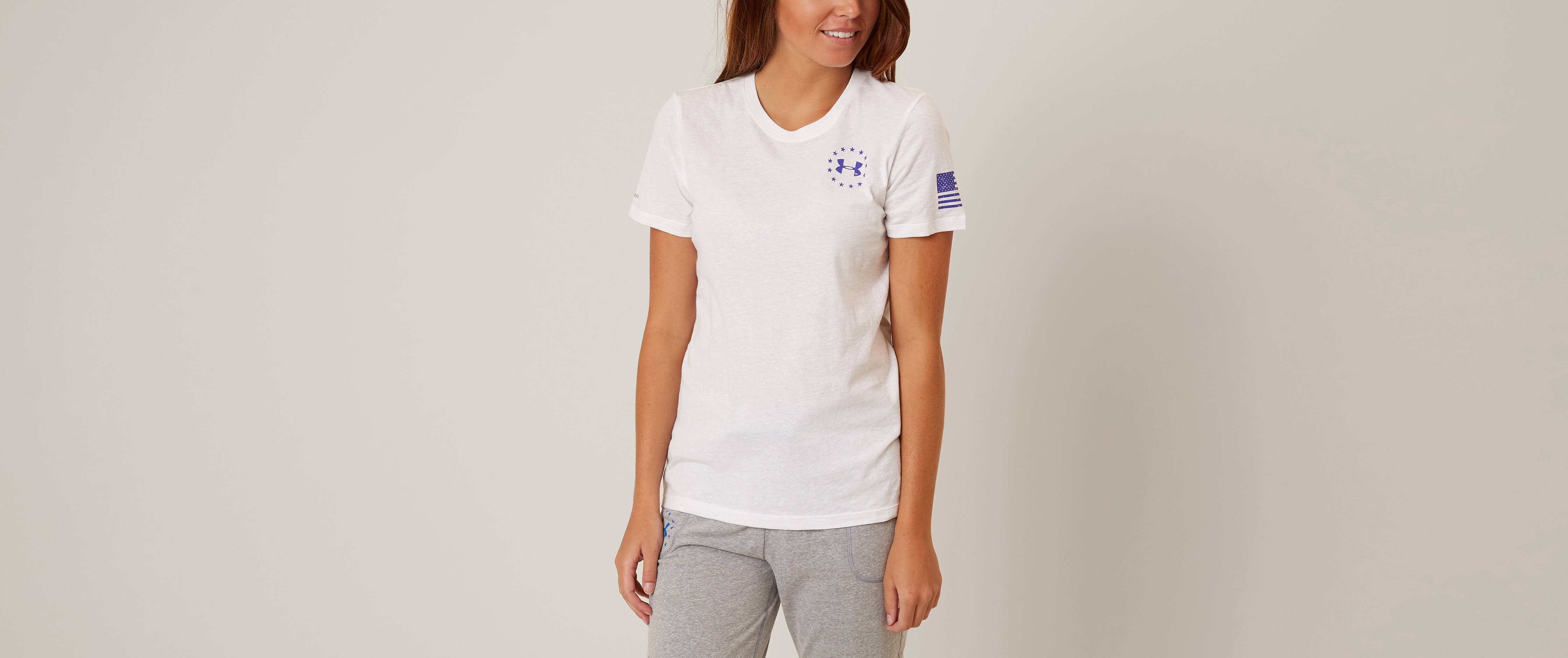 Under Armour Women's Freedom Flag Shirt Outlet, SAVE 35% 