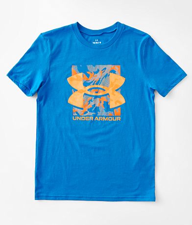 Under Armour® Boys - Box Logo Camo T-Shirt front view
