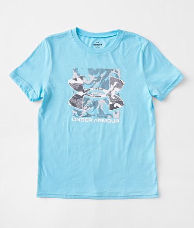 Under Armour® Boys - Box Logo Camo T-Shirt front view