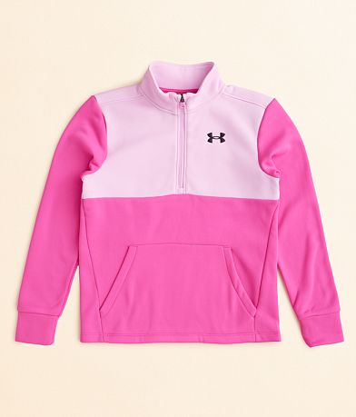 Under Armour® Girls - Armour Quarter Zip Pullover front view
