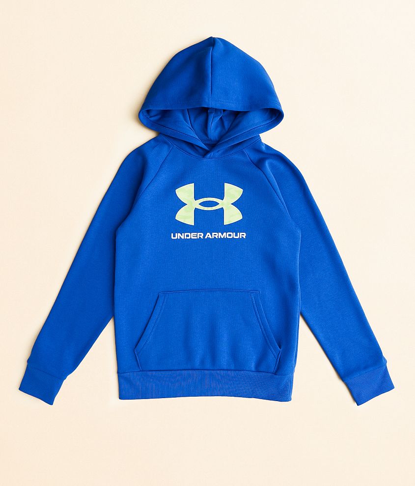 Under Armour Boys Rival Fleece Big Logo Print Fill Hoodie