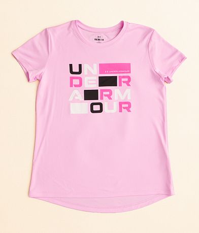 Under Armour® Girls - UA Tech Block T-Shirt front view