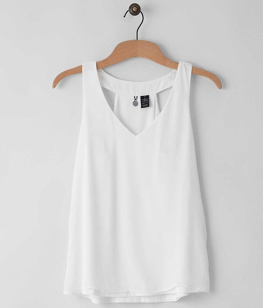 Womens white chiffon tank hot sale top