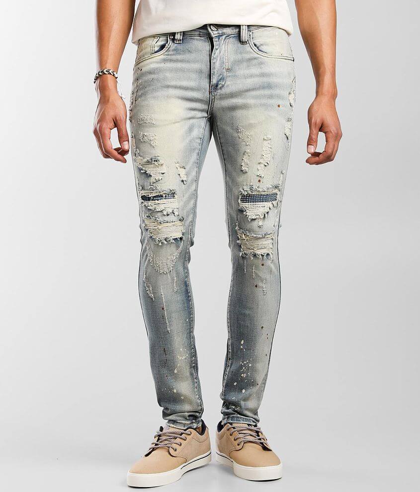 Mens paint splatter jeans hotsell