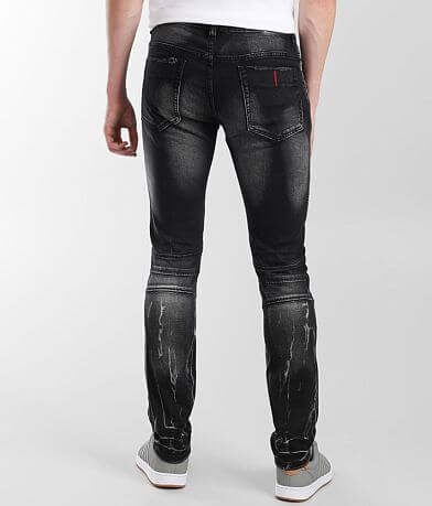 Industrial Indigo Moto Skinny Stretch Jean BACK