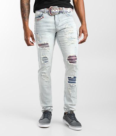 Industrial Indigo Skinny Stretch Jean front view