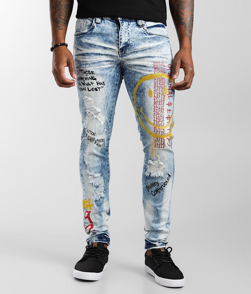 Buckle Industrial Indigo Washed Skinny Stretch Jean