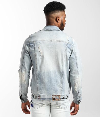 Industrial Indigo Denim Stretch Jacket BACK