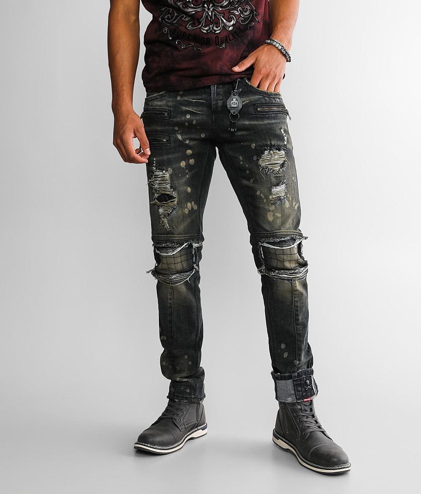 Smuggler's Moon Slim Stretch Jean - Men's Jeans in Dirty Black | Buckle