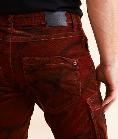 Smuggler&apos;s Moon Slim Straight Camo Corduroy Stretch Jean back pocket view