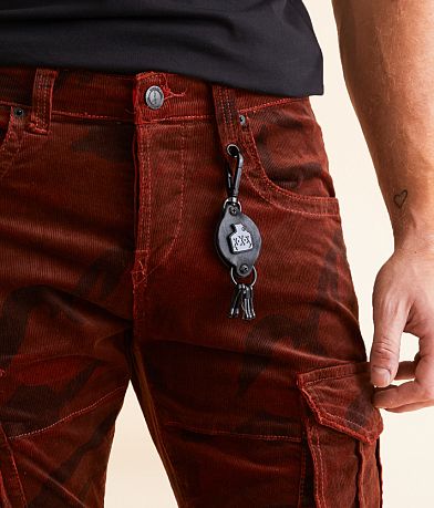 Smuggler&apos;s Moon Slim Straight Camo Corduroy Stretch Jean misc detail 2 view