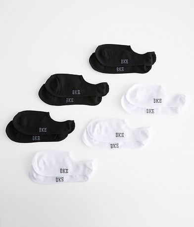 BKE 6 Pack No Show Performance Socks front view